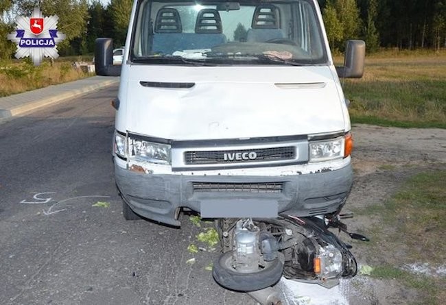 Wypadek z udziałem motorowerzysty - Zdjęcie główne