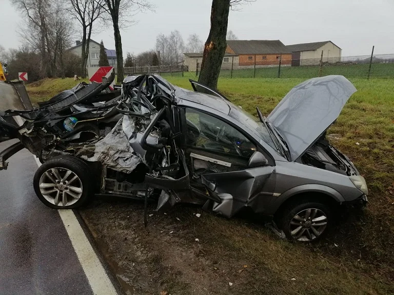 Powiat bialski: Jechała pijana i uderzyła w drzewo - Zdjęcie główne