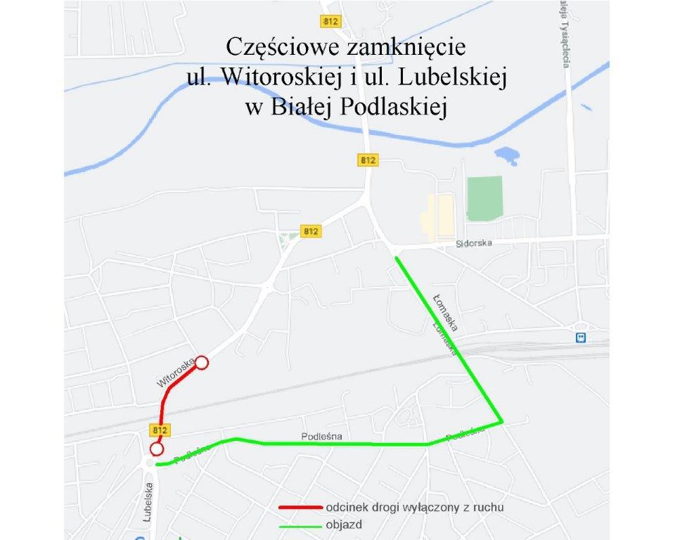 Cześciowe zamknięcie ul. Witoroskiej i Lubelskiej - Zdjęcie główne