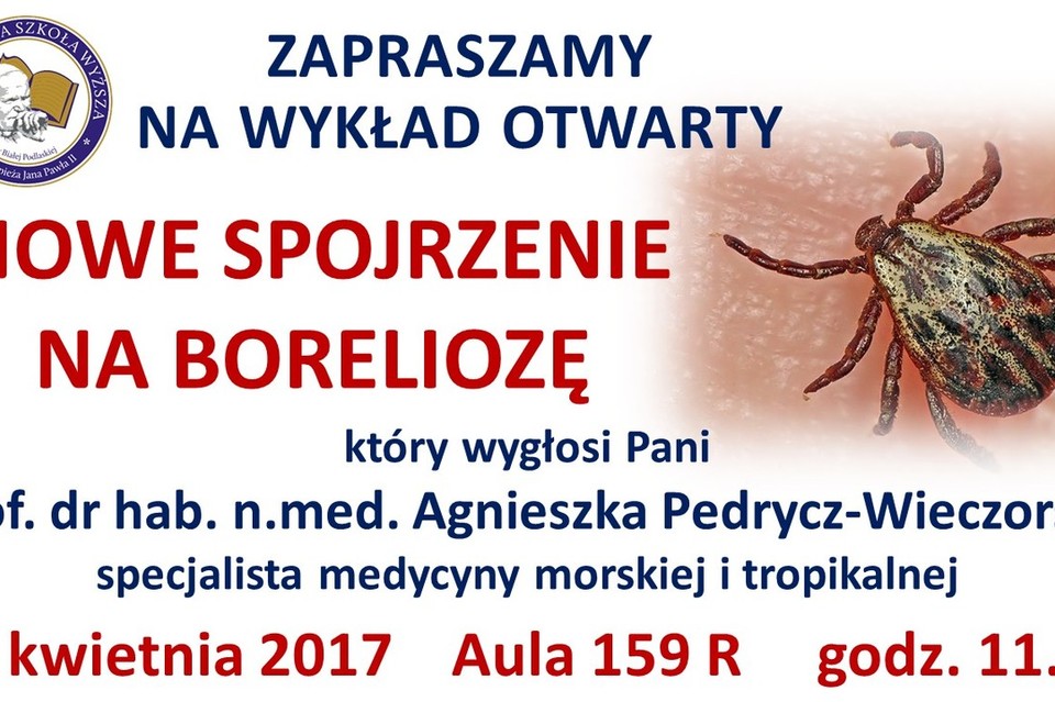 Zaproszenie na wykład otwarty - Nowe spojrzenie na boreliozę - Zdjęcie główne