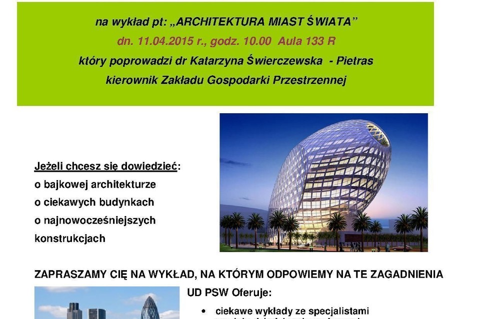 "Architektura Miast Świata" - Zdjęcie główne