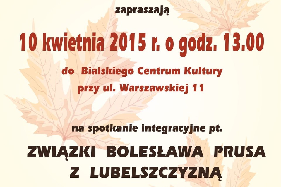 "Związki Bolesława Prusa z Lubelszczyzną" - Zdjęcie główne