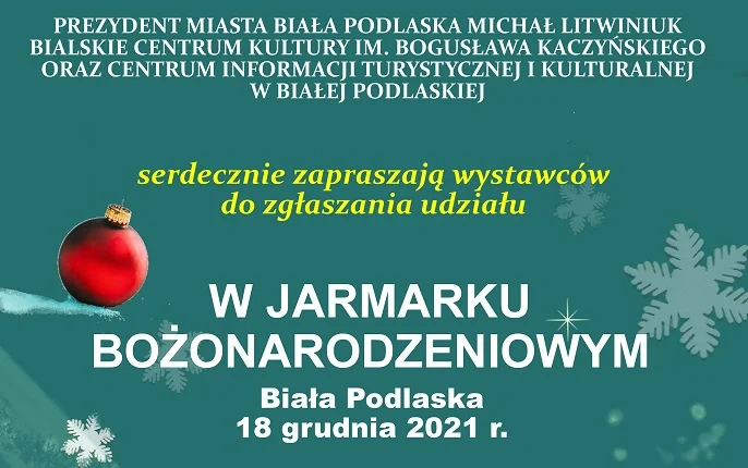 Zgłoś się na Jarmark Bożonarodzeniowy. Poszukiwani są wystawcy - Zdjęcie główne