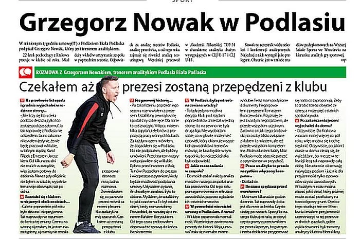 Grzegorz Nowak w Podlasiu. "Czekałem aż prezesi zostaną przepędzeni z klubu" - Zdjęcie główne