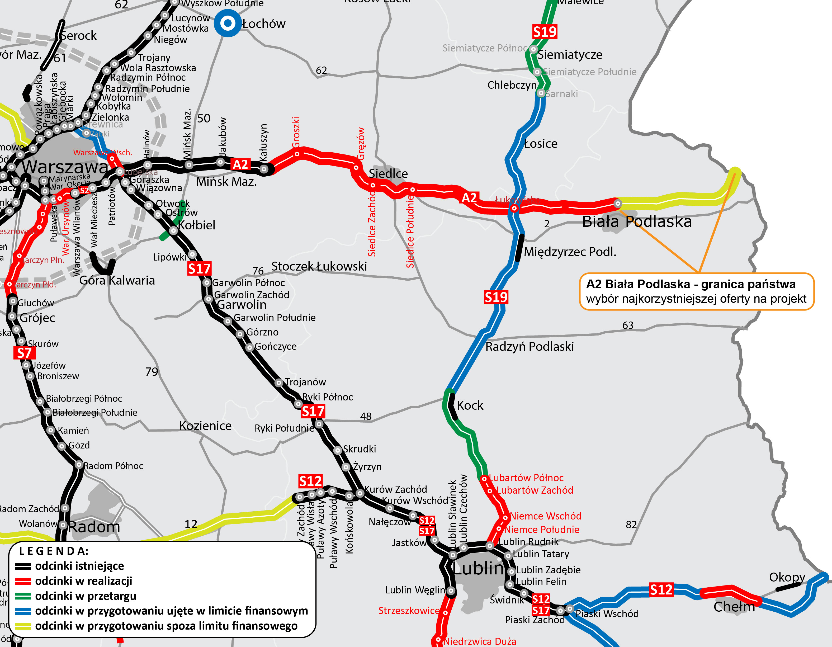 Biała Podlaska : Wybrano najkorzystniejszą ofertę na zaprojektowanie ostatnich 32 km autostrady A2 - Zdjęcie główne