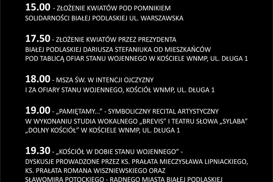 Obchody rocznicy wprowadzenia stanu wojennego - Zdjęcie główne