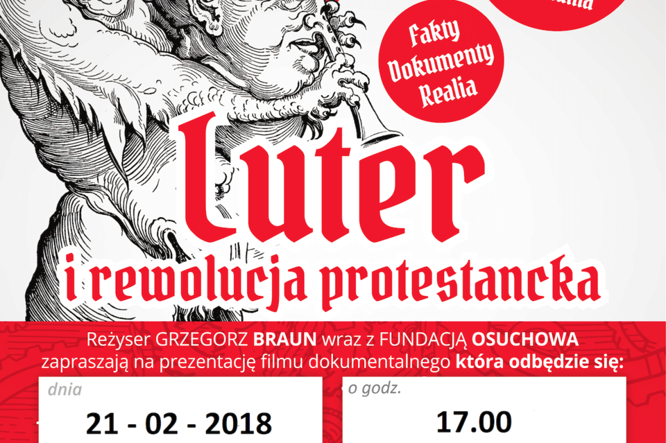 Bezpłatny pokaz filmu "Luter i rewolucja protestancka" w Białej Podlaskiej - Zdjęcie główne