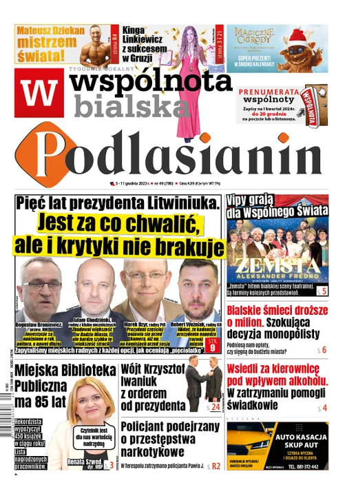 Najnowszy numer Wspólnoty Bialskiej z kalendarzem na 2024 r. od wtorku 5 grudnia w punktach sprzedaży - Zdjęcie główne