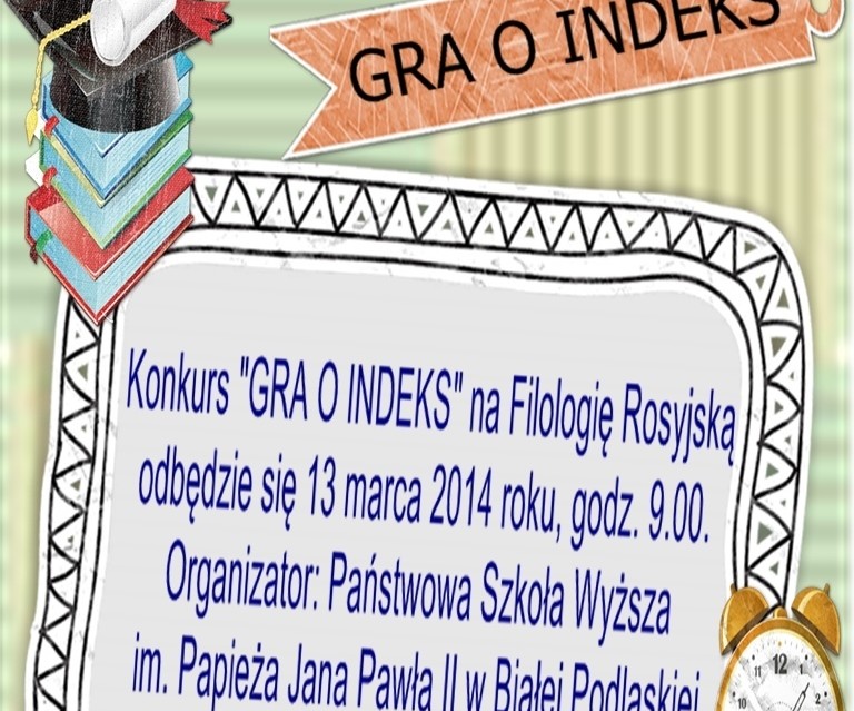 Konkurs "Gra o indeks" na PSW - Zdjęcie główne