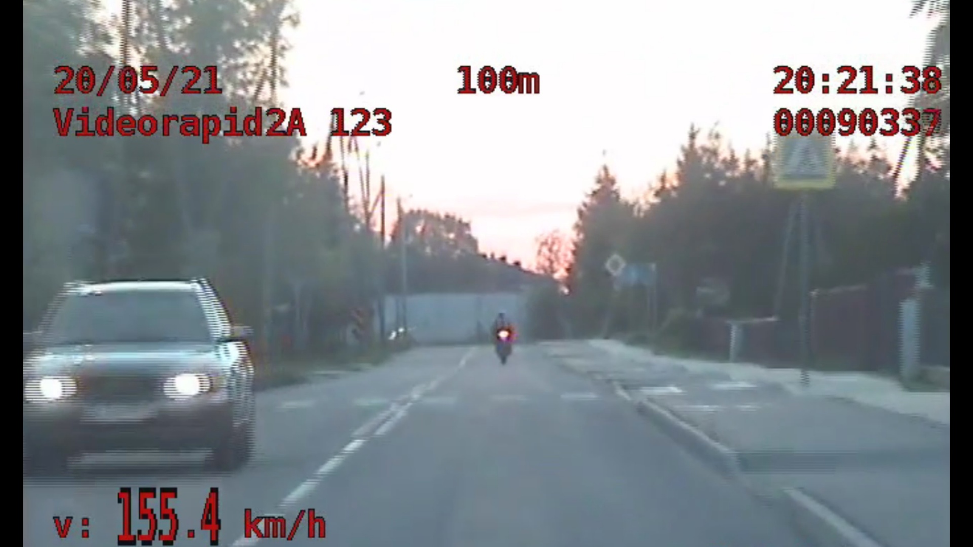 Pędził motocyklem 155 km/h w terenie zabudowanym - Zdjęcie główne