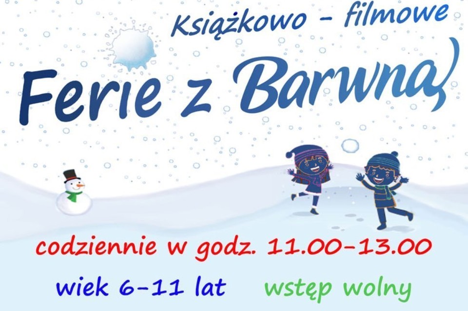 Ferie z Barwną Multimedialną Biblioteką dla Dzieci i Młodzieży - Zdjęcie główne