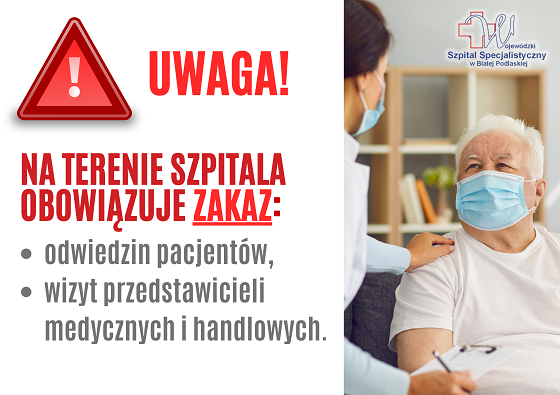 Zakaz odwiedzin pacjentów w bialskim szpitalu. Powodem koronawirus - Zdjęcie główne