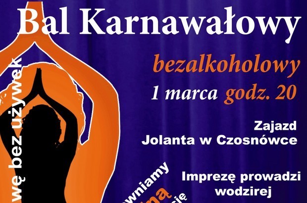 Zaproszenie na bezalkoholowy Bal Karnawałowy - Zdjęcie główne