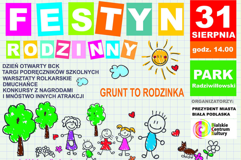 Grunt to rodzinka - festyn na zakończenie wakacji w Parku Radziwiłłowskim - Zdjęcie główne