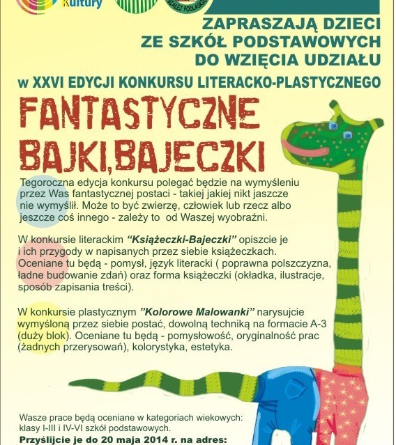 Konkurs literacko - plastyczny - Fantastyczne bajki, bajeczki - Zdjęcie główne