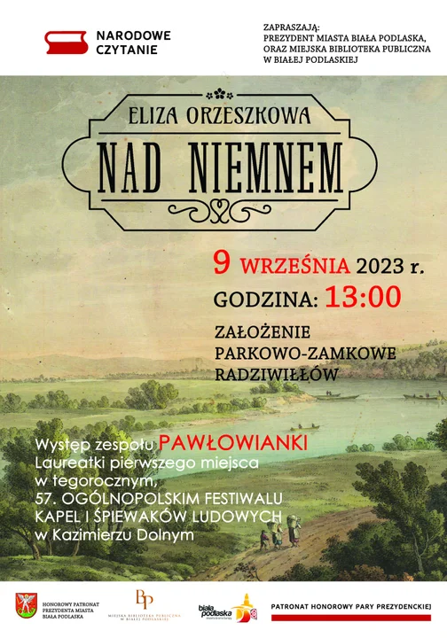 Biała Podlaska: W parku przeczytają fragmenty "Nad Niemnem" - Zdjęcie główne