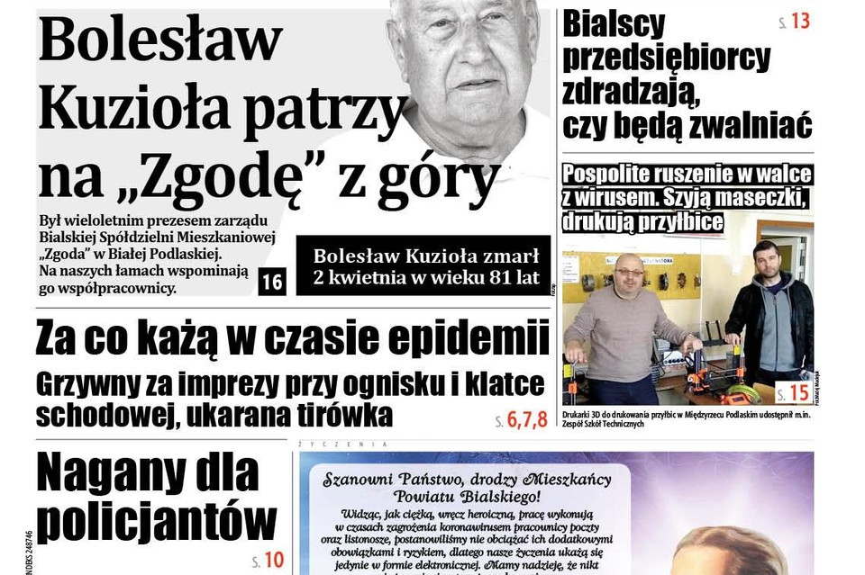 Bolesław Kuzioła patrzy na "Zgodę" z góry - Zdjęcie główne