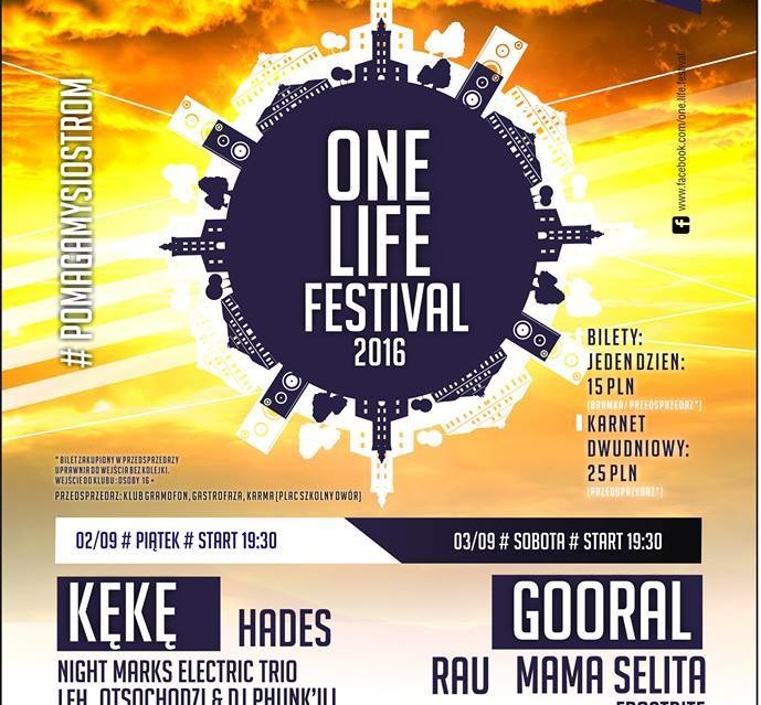 One Life Festival 2016 - program - Zdjęcie główne