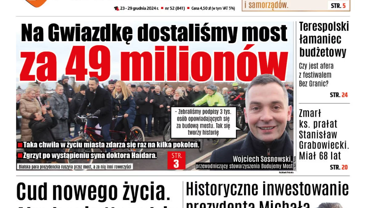 Najnowsze wydanie Wspólnoty  Bialskiej (23 grudnia 2024 r.) - Zdjęcie główne