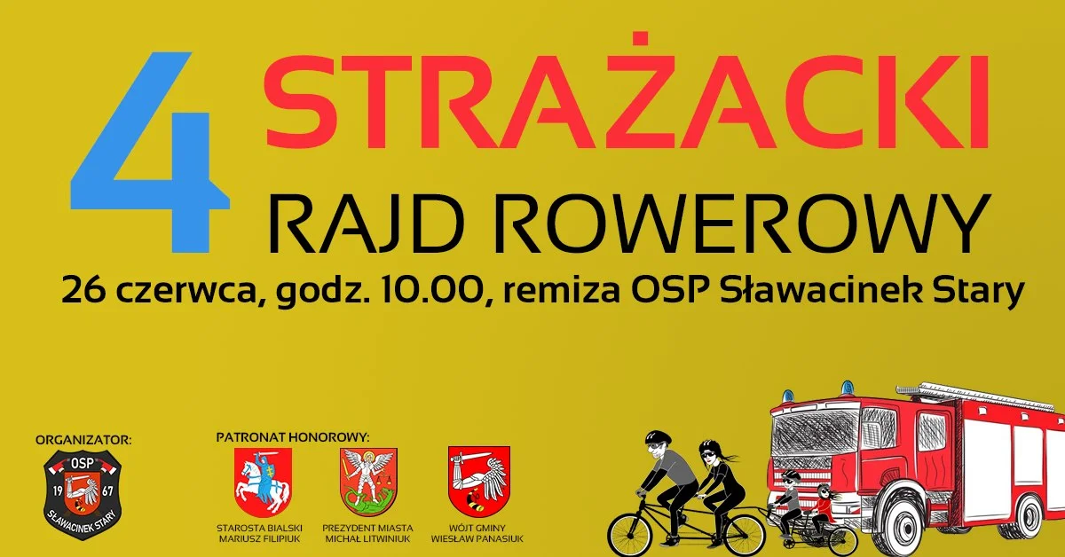 Powiat bialski : Kolejna edycja "Strażackiego Rajdu Rowerowego". Można się jeszcze zapisać - Zdjęcie główne
