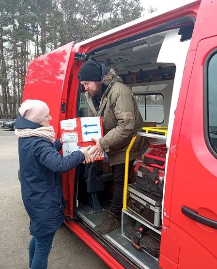 Biała Podlaska : Policjanci po raz kolejny ruszyli z pomocą uchodźcom z Ukrainy - Zdjęcie główne