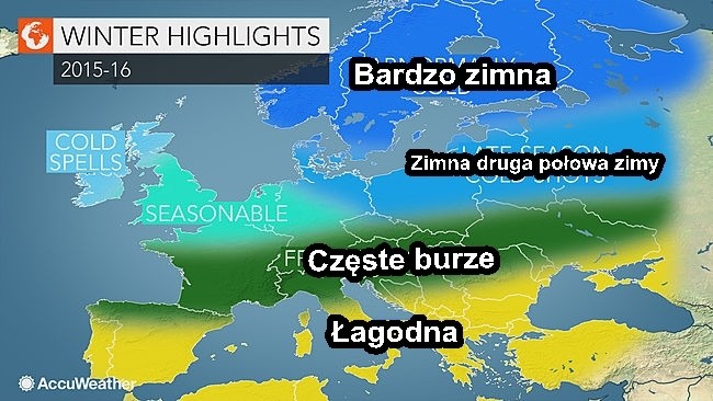 Czeka nas mroźna zima? Prognoza na zimę 2015/16 według AccuWeather.com - Zdjęcie główne