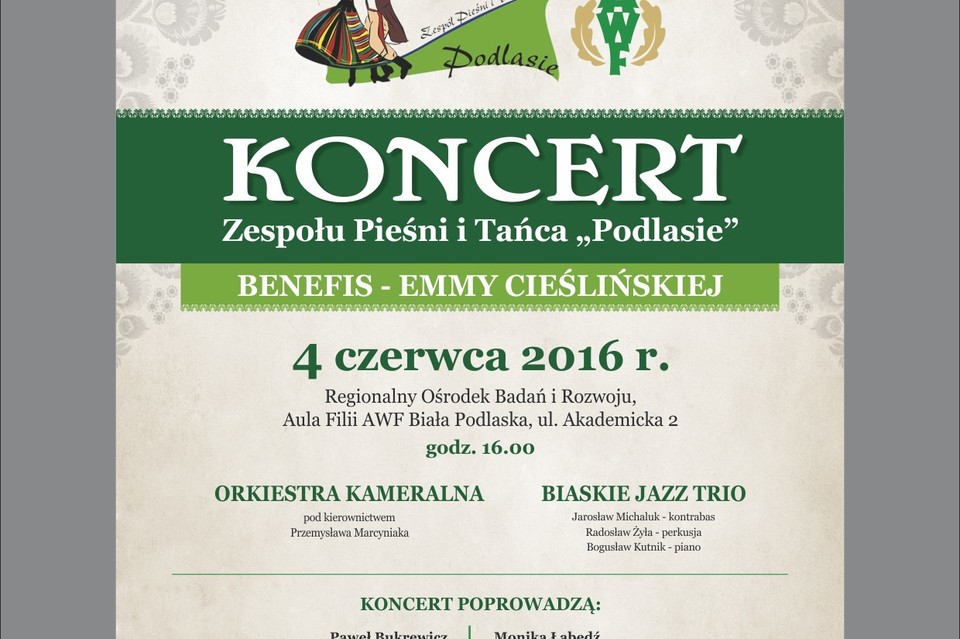 Zaproszenie na koncert Zespołu Pieśni i Tańca „Podlasie” - Zdjęcie główne