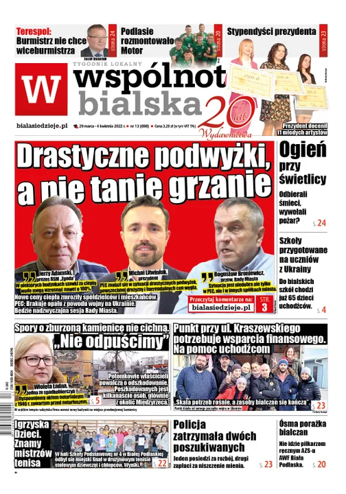 Najnowszy numer Wspólnoty Bialskiej ( 29 marca 2022) - Zdjęcie główne