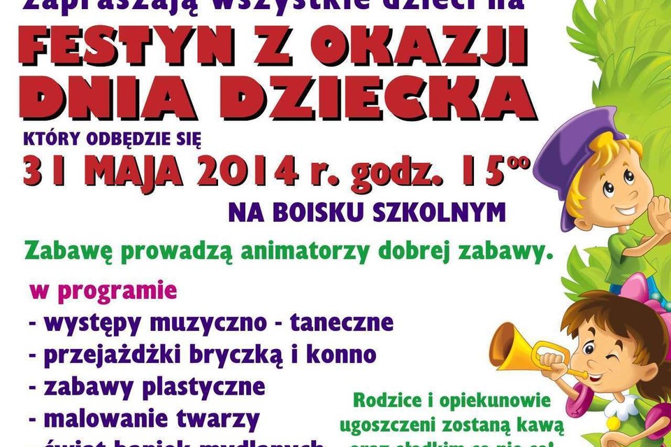 Zaproszenie na festyn z okazji Dnia Dziecka - Zdjęcie główne