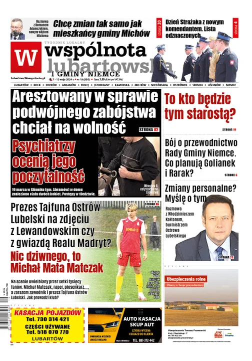 Najnowsze wydanie Wspólnoty Lubartowskiej 7 maja 2024r - Zdjęcie główne