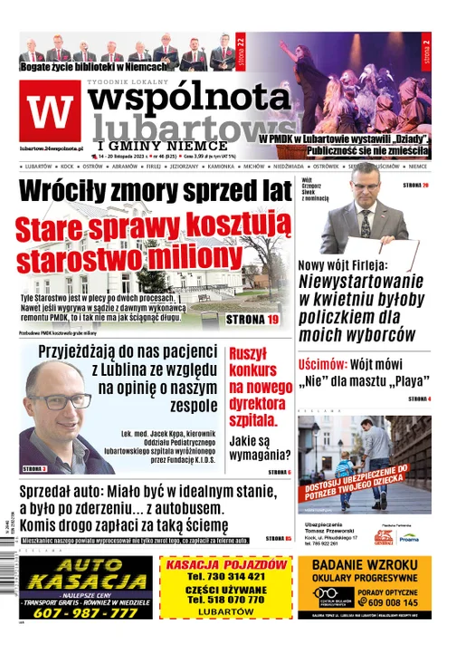 Najnowszy numer Wspólnoty Lubartowskiej (14 listopada 2023 r.) - Zdjęcie główne