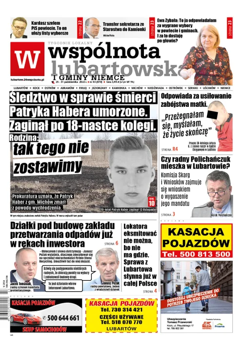 Najnowszy numer Wspólnoty Lubartowskiej (25 października 2022) - Zdjęcie główne