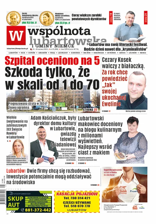 Najnowsze wydanie Wspólnoty Lubartowskiej - 18 czerwca 2024r - Zdjęcie główne