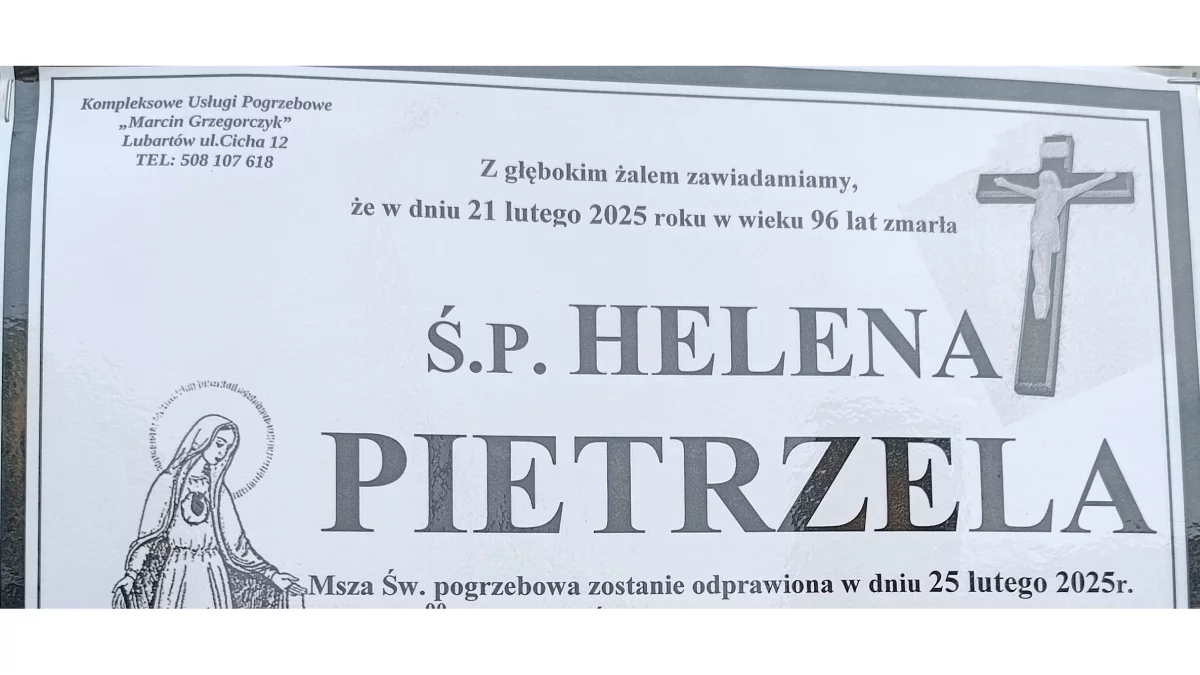 Ś.p. Helena Pietrzela - Zdjęcie główne