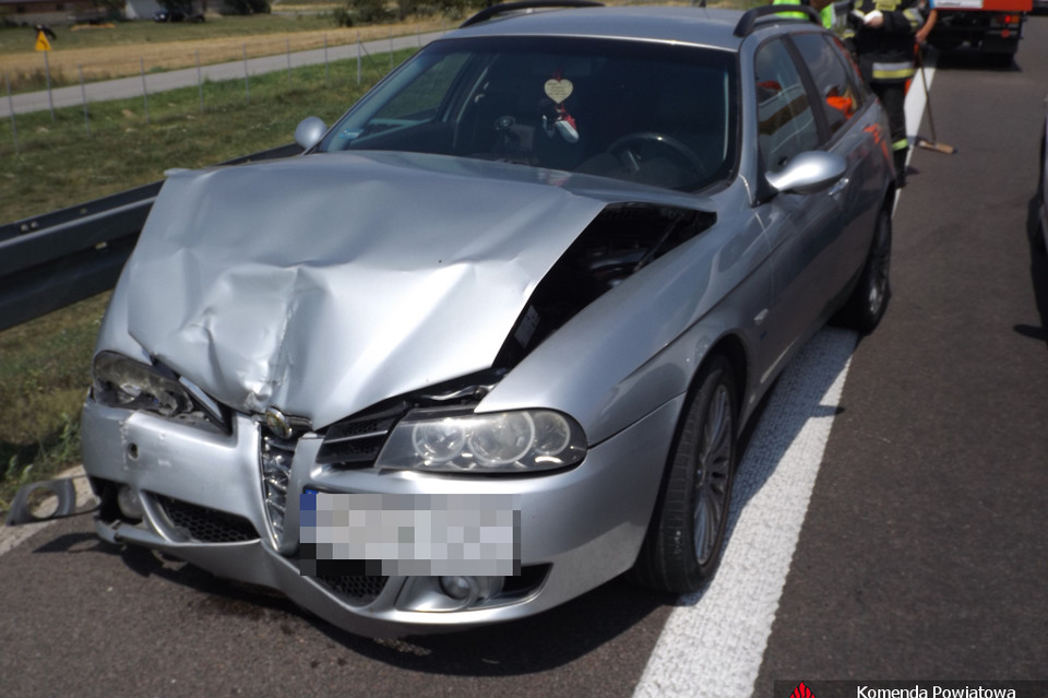 Ford Focus i Alfa Romeo zderzyły się na obwodnicy Kocka - Zdjęcie główne