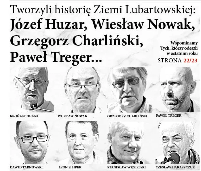 Tworzyli historię Ziemi Lubartowskiej: Józef Huzar, Zbigniew Nowak, Grzegorz Charliński, Paweł Treger... - Zdjęcie główne