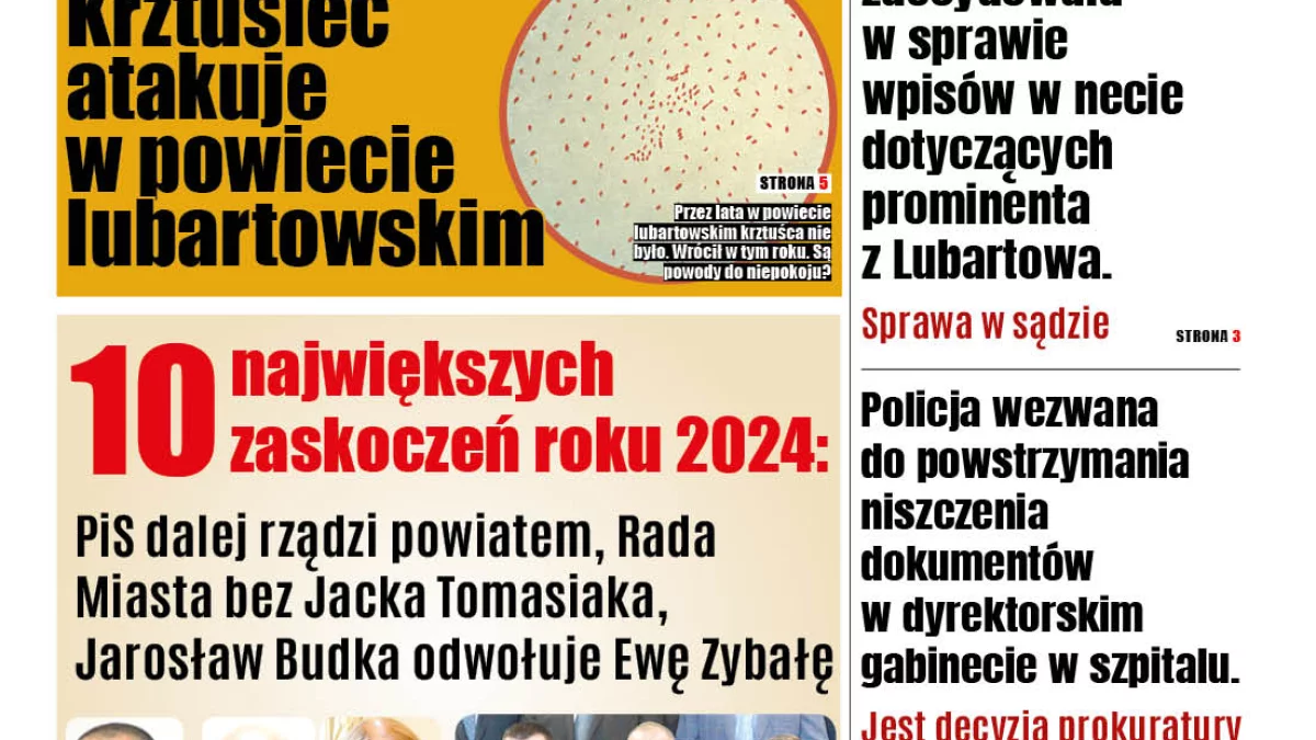 Najnowsze wydanie Wspólnoty Lubartowskiej (30 grudnia 2024 r.) - Zdjęcie główne