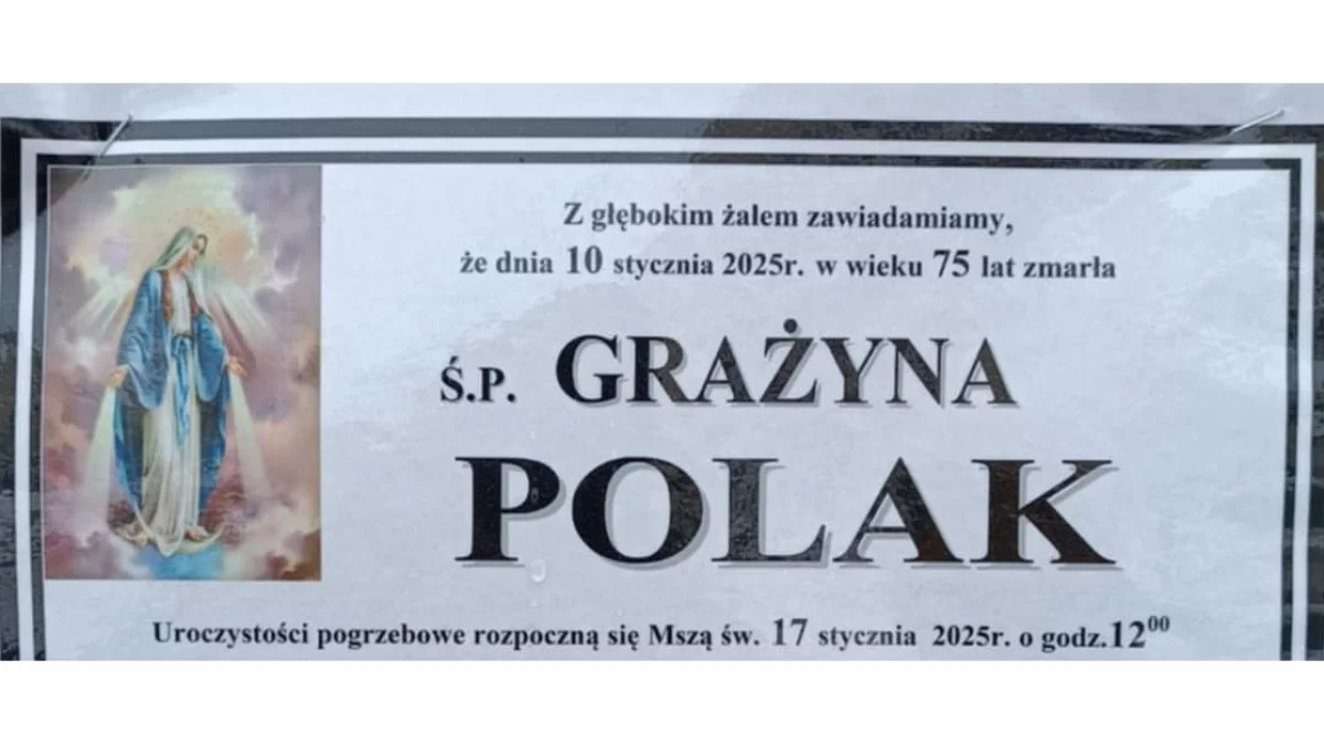 Ś.p. Grażyna Polak - Zdjęcie główne