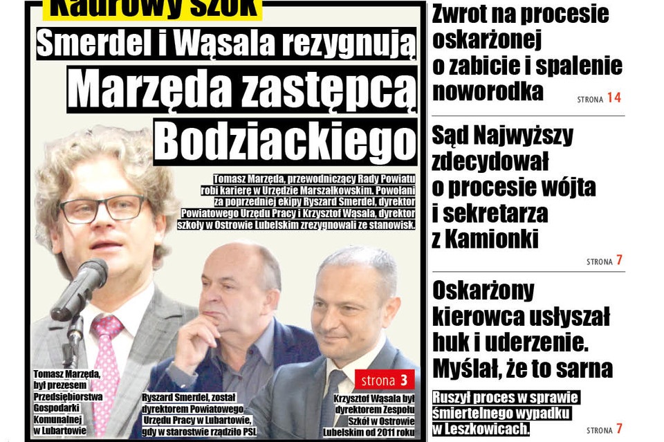 Tomasz Marzęda zastępcą Janusza Bodziackiego - Zdjęcie główne