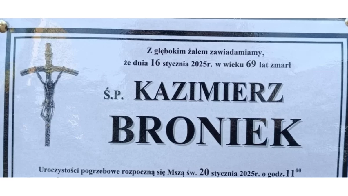 Ś.p. Kazimierz Broniek - Zdjęcie główne