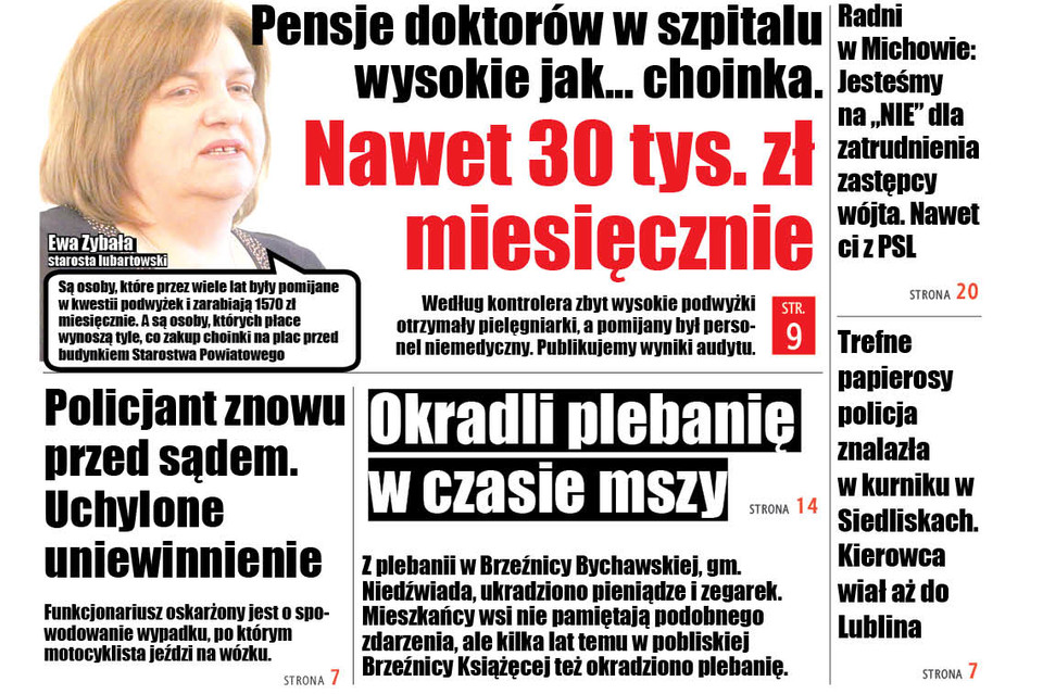 Prześwietlili szpital. Kominy płacowe wysokie na 30 tys. zł - Zdjęcie główne