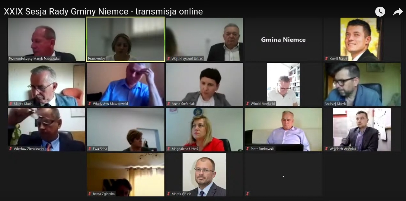 Radni z gminy Niemce wciąż obradują przez internet