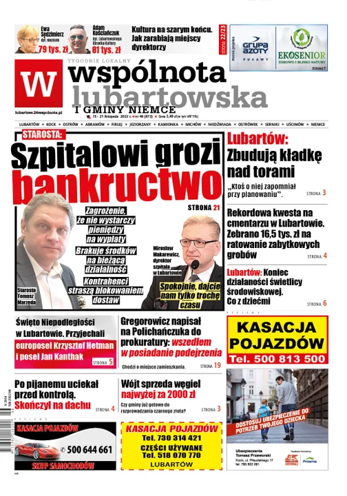 Najnowszy numer Wspólnoty Lubartowskiej (15 listopada 2022) - Zdjęcie główne