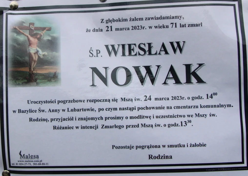 Pożegnaliśmy trenera Wiesława Nowaka. Spoczął na cmentarzu komunalnym w Lubartowie - Zdjęcie główne