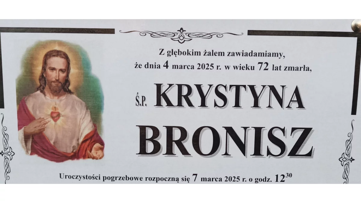 Ś.p. Krystyna Bronisz - Zdjęcie główne