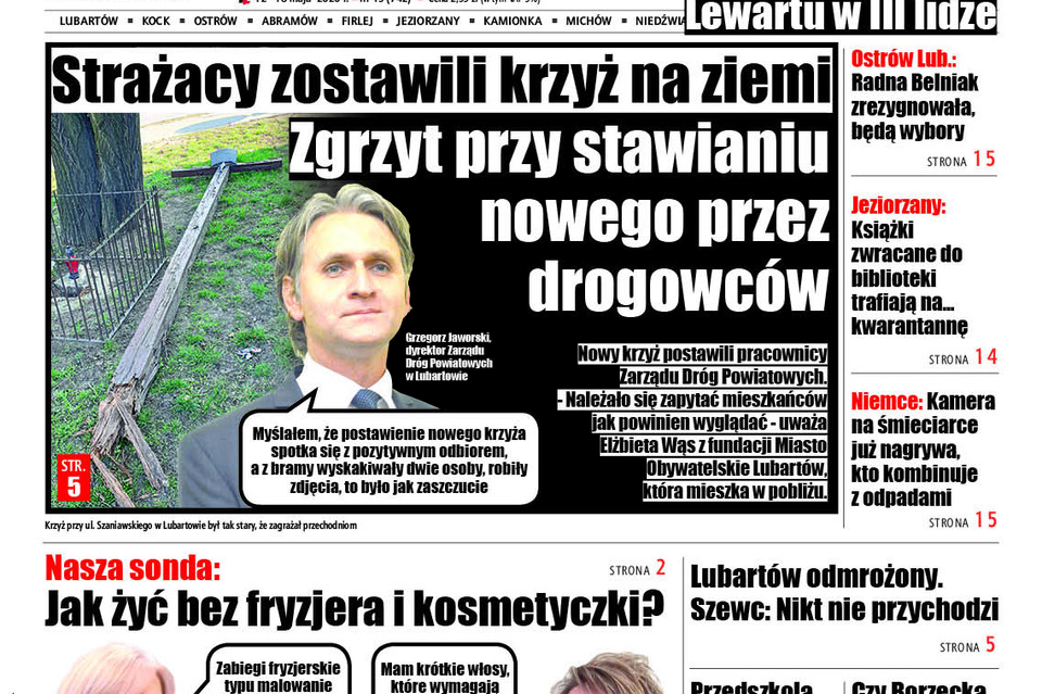 Krzyż leżał na ziemi. Zgrzyt przy stawianiu nowego - Zdjęcie główne