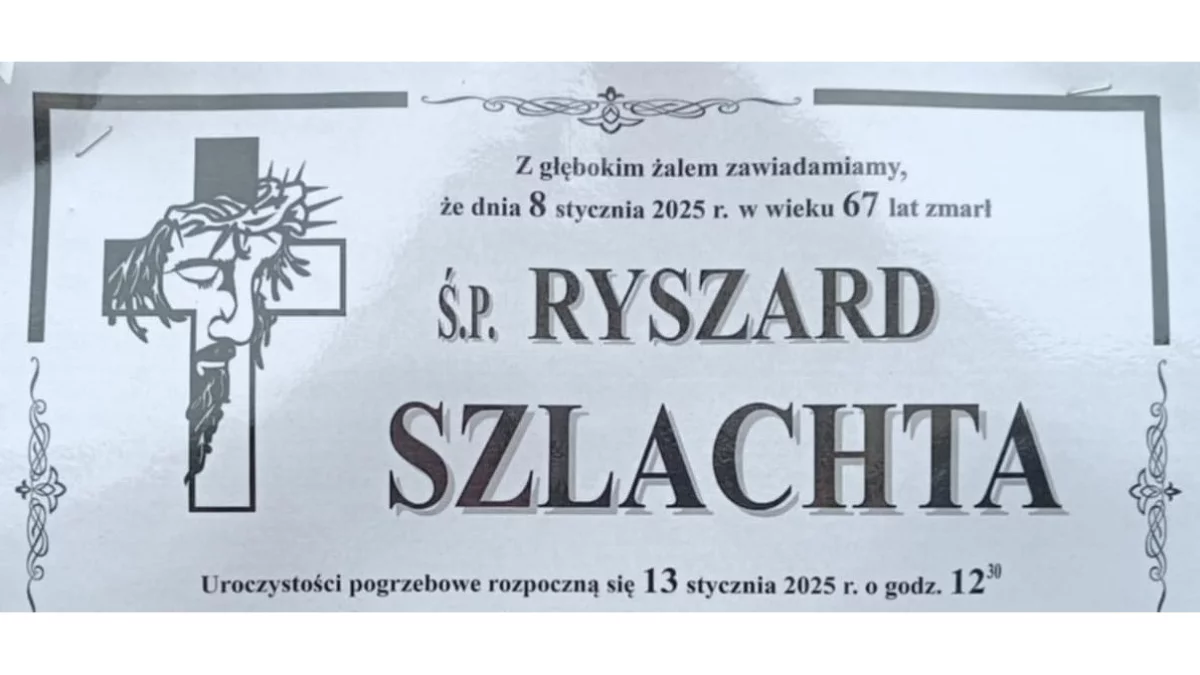 Ś.p. Ryszard Szlachta - Zdjęcie główne