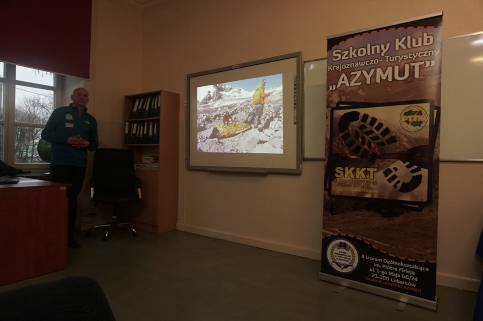 Alpinista Bartłomiej Bednarczyk w II LO - Zdjęcie główne