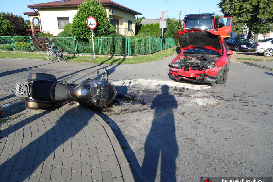 Wypadek w Kamionce, 60 - letni motocyklista trafił do szpitala - Zdjęcie główne