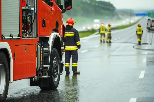 Pożar auta pod Lublinem. Samochód jechał trasą S12 - Zdjęcie główne